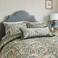 Sanderson x National Trust Tilia Lime Single Duvet Cover Set, Soft Teal