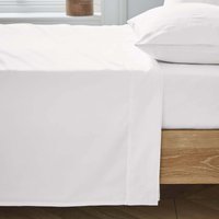 Ted Baker 250 Thread Count Plain Dye Super Kingsize Flat Sheet, White
