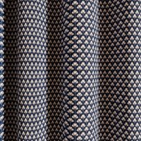 Ted Baker Palm Geo Lined Curtains 66" x 72", Navy