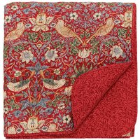 Morris & Co William Morris Bedding, Strawberry Thief Bedspread, Crimson listed by Bedeck Home