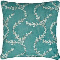 V&A V&A Chikan Cushion 45cm x 45cm, Teal sold by Bedeck Home