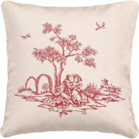 V&A V&A Enchanted Garden Cushion 45cm x 45cm, Red sold by Bedeck Home