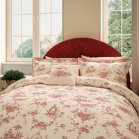 V&A V&A Garden of Love Double Duvet Cover SET, Red sold by Bedeck Home