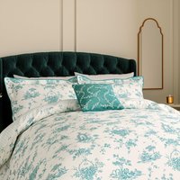 V&A V&A Garden of Love Single Duvet Cover SET, Soft Teal listed by Bedeck Home