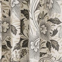 V&A V&A Ornamental Bloom Lined Curtains 66" x 72", Linen & Grey listed by Bedeck Home