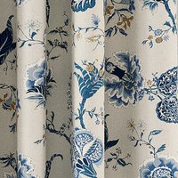 V&A V&A Palampore Trail Lined Curtains 66" x 54", Blue listed by Bedeck Home