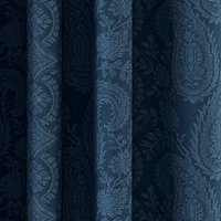 V&A V&A Silk Road Paisley Lined Curtains 90" x 90", Blue listed by Bedeck Home