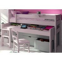 Mathy by Bols Dominique Mid Sleeper Bed with Drawers & Desk