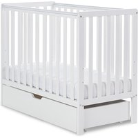 Obaby Bantam Space Saver Cot & Under Drawer - White