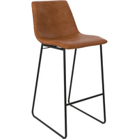 Dorel Bowden Upholstered Moulded Barstool Caramel Maple