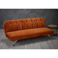LPD Brighton Orange Fabric Sofa Bed