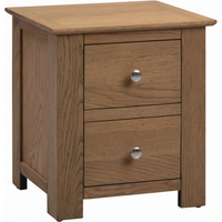Flintshire Furniture Conway 2 Drawer Smoked Oak Bedside Cabinet