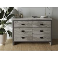 GFW Boston 3+3 Drawer Chest Grey