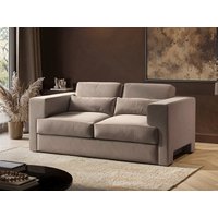 Solace+Co Rose 2 Seater Sofa in Beige Velvet