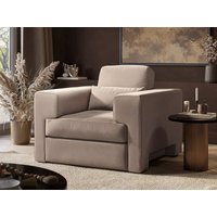 Solace+Co Rose Armchair in Beige Velvet
