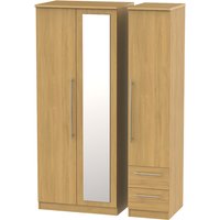 Welcome Furniture Sherwood Triple Mirror + Drawer Robe Modern Oak