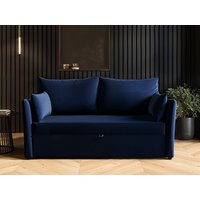 Solace+Co Skyler 2 Seater Sofa Bed Navy Velvet