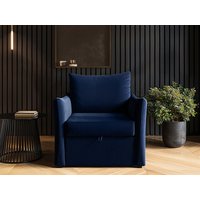 Solace+Co Skyler Armchair Bed Navy Velvet