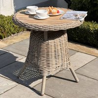 Solace+Co Amalfi Collection Outdoor Bistro Table With Wood Top