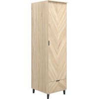 LPD Stockholm Chevron 1 Door Wardrobe