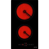 HYE 30cm 2 Zone Ceramic Domino Hob, Black - C01CH30E28