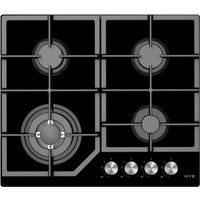 HYE 60 x 60 Built-In 4 Burner Gas Hob - Black - C01GH60G28