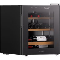 HYE 15 Bottle/46L Wooden Shelf Wine Cooler, Black - RF01WC15B31