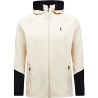 Peak Performance - Rider Essentials Zip Hood - Fleecejacke Gr M beige/weiß