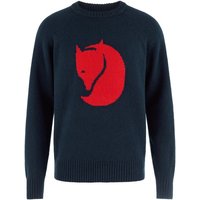 Fjällräven - Logo Knit Sweater - Wollpullover Gr XL blau