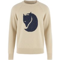 Fjällräven - Logo Knit Sweater - Wollpullover Gr XL beige