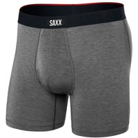 Saxx - Vibe Xtra Boxer Brief Fly - Kunstfaserunterwäsche Gr M grau