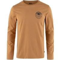 Fjällräven - Forever Nature Badge L/S T-Shirt - Longsleeve Gr XL orange