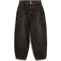ARMEDANGELS - Women's Baarly High Worker Barrel Jean - Freizeithose Gr 40 - Length: 32'' schwarz