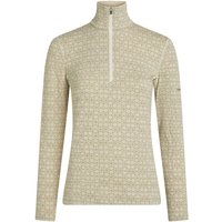 Icebreaker - Women's Merino 260 Oasis L/S Half Zip Alpine Geo - Merinounterwäsche Gr M beige