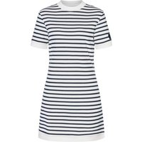 super.natural - Women's Casual Stripe Bio Dress - Kleid Gr XS weiß/grau