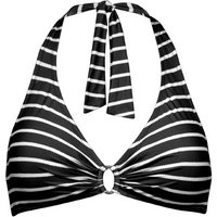 Lidea - Women's Line Up Halter Bikini Top - Bikini-Top Gr 38 - Cup: A schwarz/grau