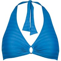 Lidea - Women's Linear Code Halter Bikini Top - Bikini-Top Gr 36 - Cup: B blau