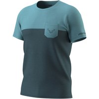 Dynafit - Transalper Pocket S/S Tee - Laufshirt Gr L blau