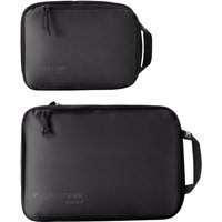 Eagle Creek Pack-It Isolate Kompressions-Packwürfel Set S/M I Ultraleichtes 2er Set I Bis zu 70% weniger Volumen I Recyceltes Meeresplastik I Schwarz