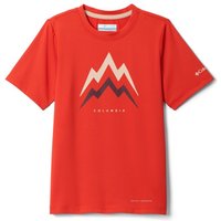 Columbia - Kid's Tech Trail Utility S/S Graphic Crew - Funktionsshirt Gr S rot