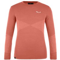 Salewa - Kid's Zebru Medium Warm ARM L/S Tee - Merinounterwäsche Gr 104 rot