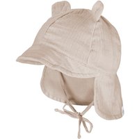maximo - Baby's Schildmütze m. Ohren u. Nackenschutz - Cap Gr 45 cm beige