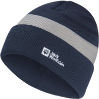 Jack Wolfskin - Kid's Stripy Knit Beanie - Mütze Gr 51-53 cm blau