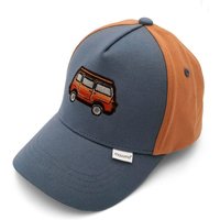 maximo - Boy's Cap Camping Bus Stickerei Klettverschluss - Cap Gr 53-55 cm blau