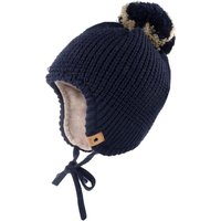maximo - Boy's Inkamütze m. Pompon u. Band - Mütze Gr 49-51 cm blau