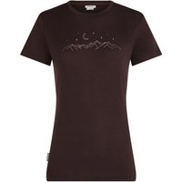 Icebreaker - Women's Merino150 TechLite S/S Sparkling Stars - Merinoshirt Gr M braun