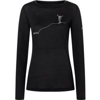 super.natural - Women's Bergglück L/S - Longsleeve Gr XL schwarz