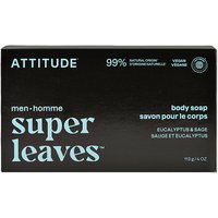 ATTITUDE, Super Leaves™, Body Bar Soap, For Men, Eucalyptus & Sage, 4 oz (113 g)