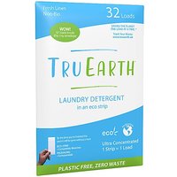 Er zit (micro)plastic in wasmiddelen! Dit zijn natuurlijke alternatieven Tru Earth Eco Wasstrips Fresh Linen 32 wasbeurten