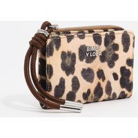 Carteira compacta nylon Leopard natural